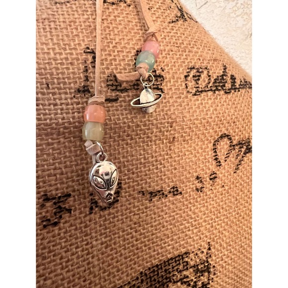 Alien on a Trip Choker Necklace with Glow in the Dark Beads - Picture 9 of 14